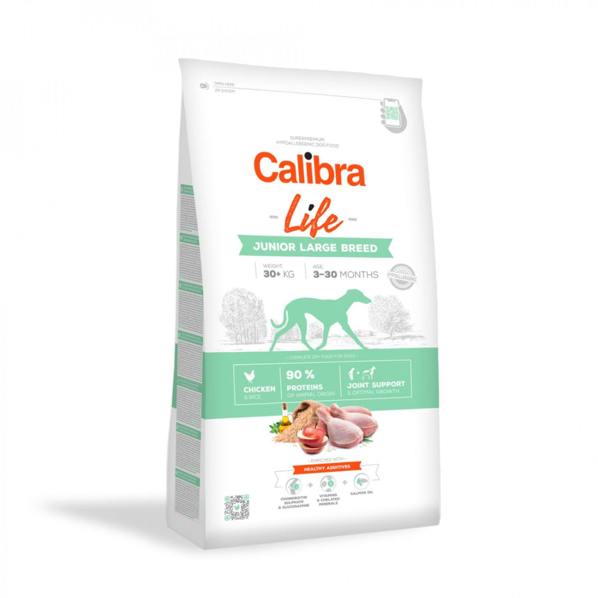 CALIBRA Life Junior Large Breed, L-XL, Pui, hrană uscată câini junior, 2.5kg - 1 | YEO