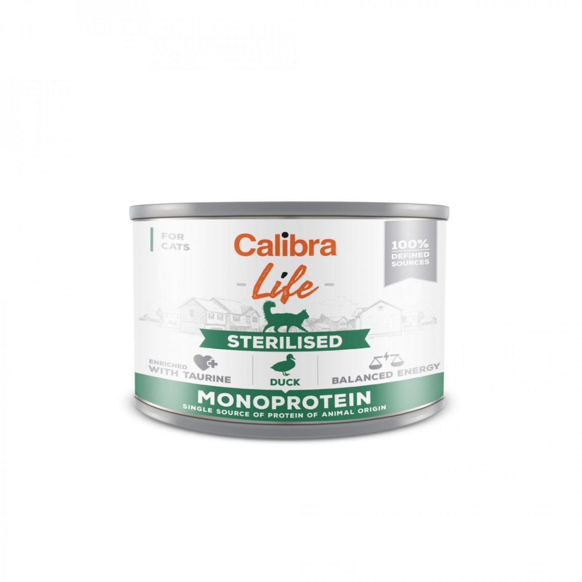 CALIBRA Life Sterilised Duck, Rață, conservă hrană umedă monoproteică fără cereale pisici sterilizate, (pate), 200g
