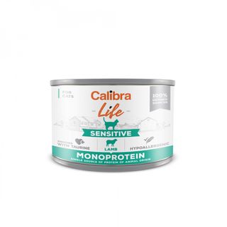 CALIBRA Life Sensitive, Miel, conservă hrană umedă monoproteică fără cereale pisici, (pate), 200g