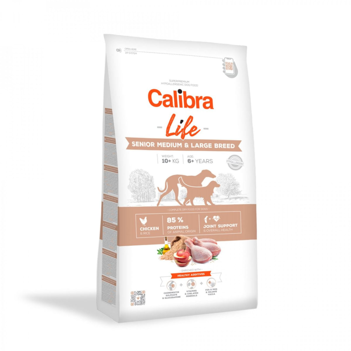 CALIBRA Life Senior Medium & Large, M-XL, Pui, hrană uscată conținut redus cereale câini senior, 12kg - 1 | YEO