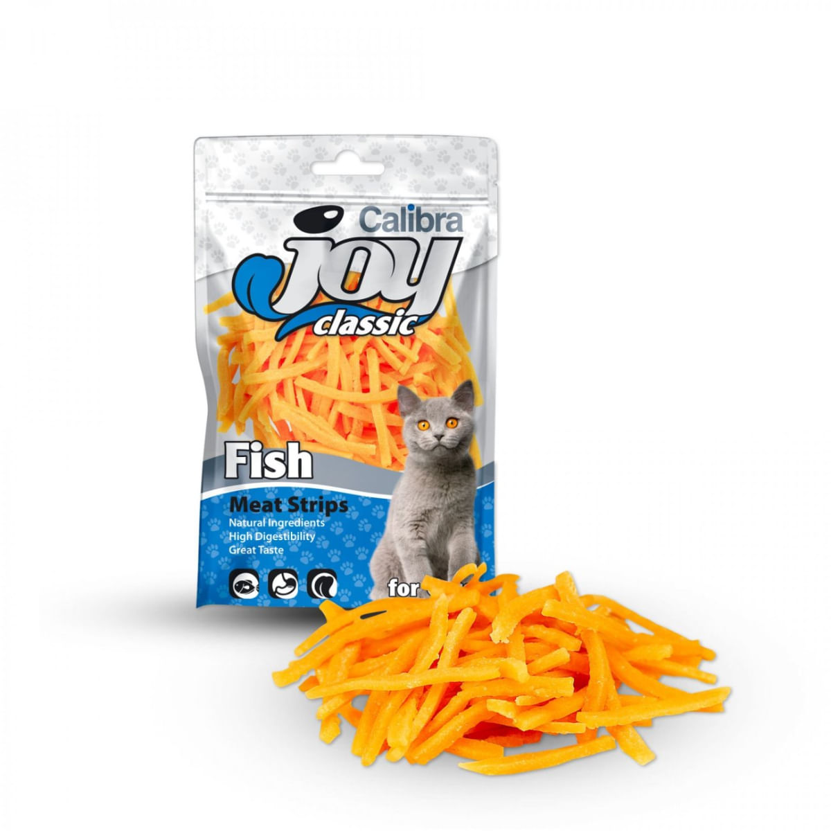 CALIBRA Joy Classic Strips, Pește, punguță recompense fără cereale pisici, 70g - 1 | YEO