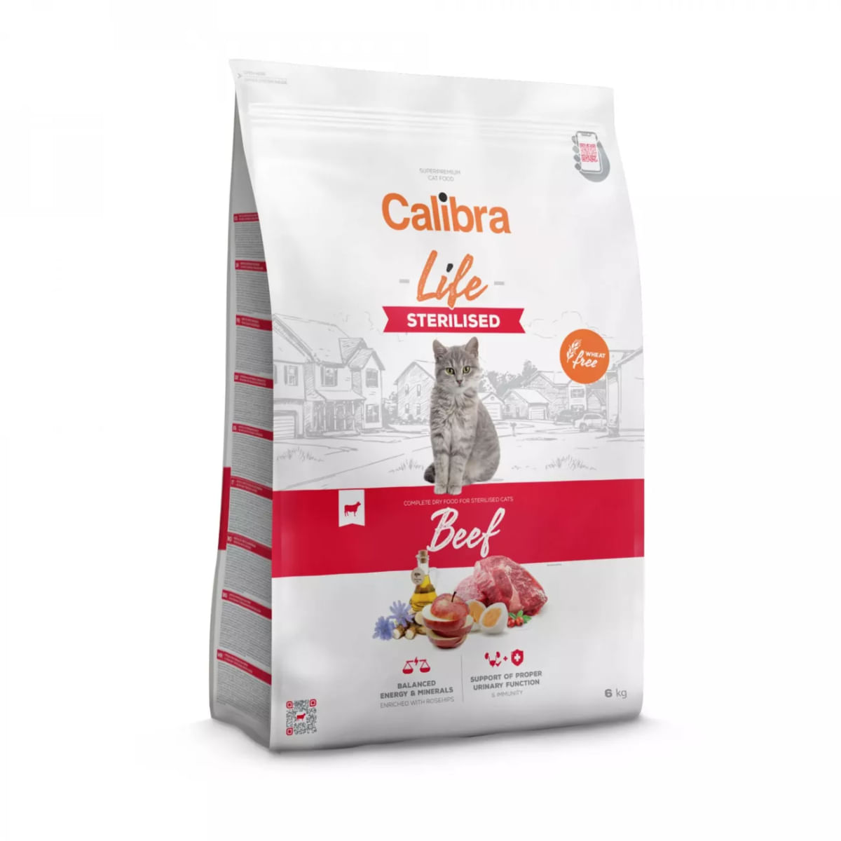 CALIBRA Life Sterilised, Vită, hrană uscată pisici sterilizate, 6kg