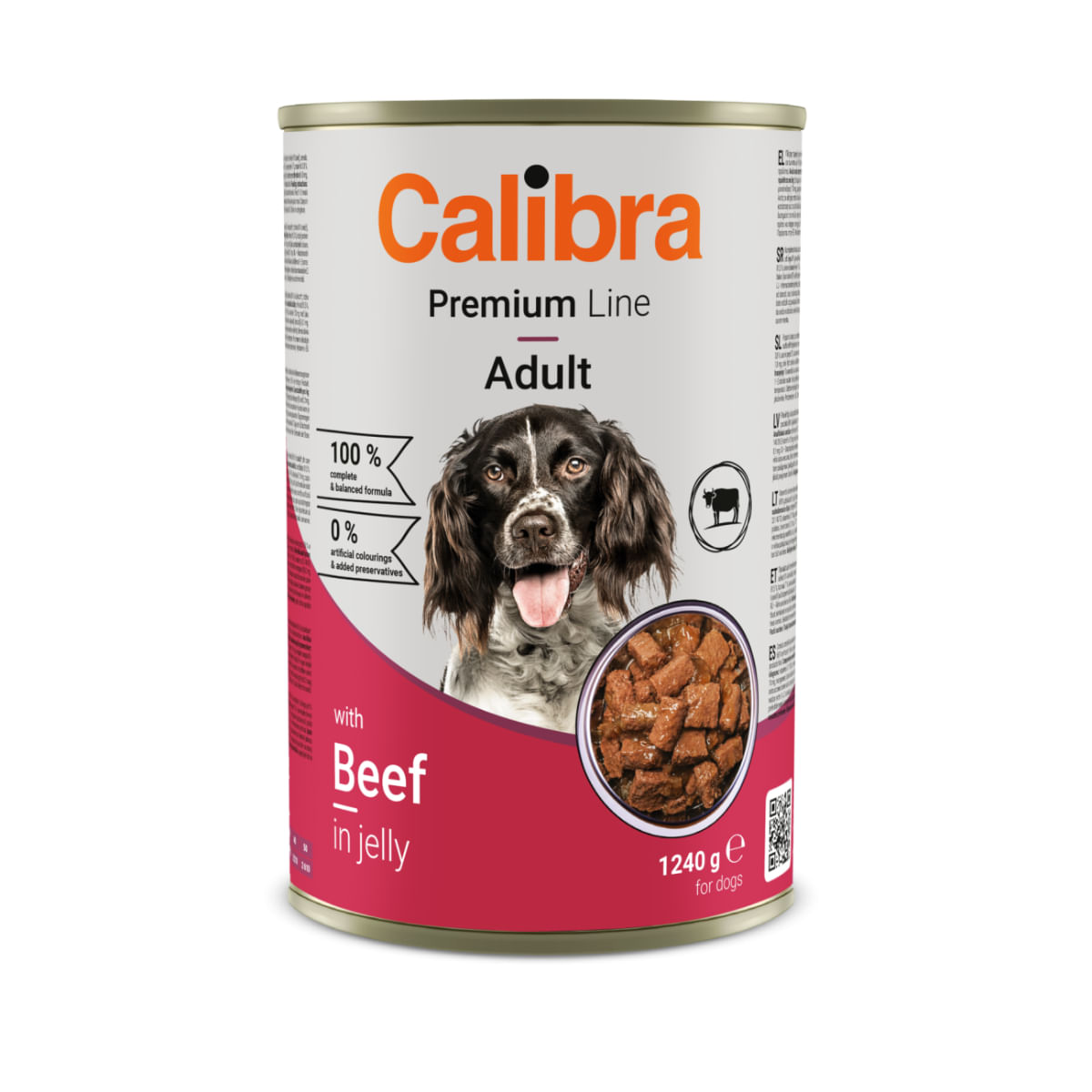 CALIBRA Premium Line, XS-XL, Vită, conservă hrană umedă câini, (în aspic), 1240g