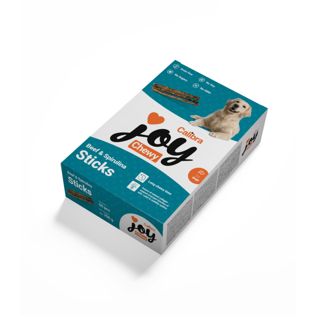 CALIBRA Joy Chewy Sticks, XS-XL, Vită și Spirulină, punguță recompense fără cereale câini, 700g - 1 | YEO