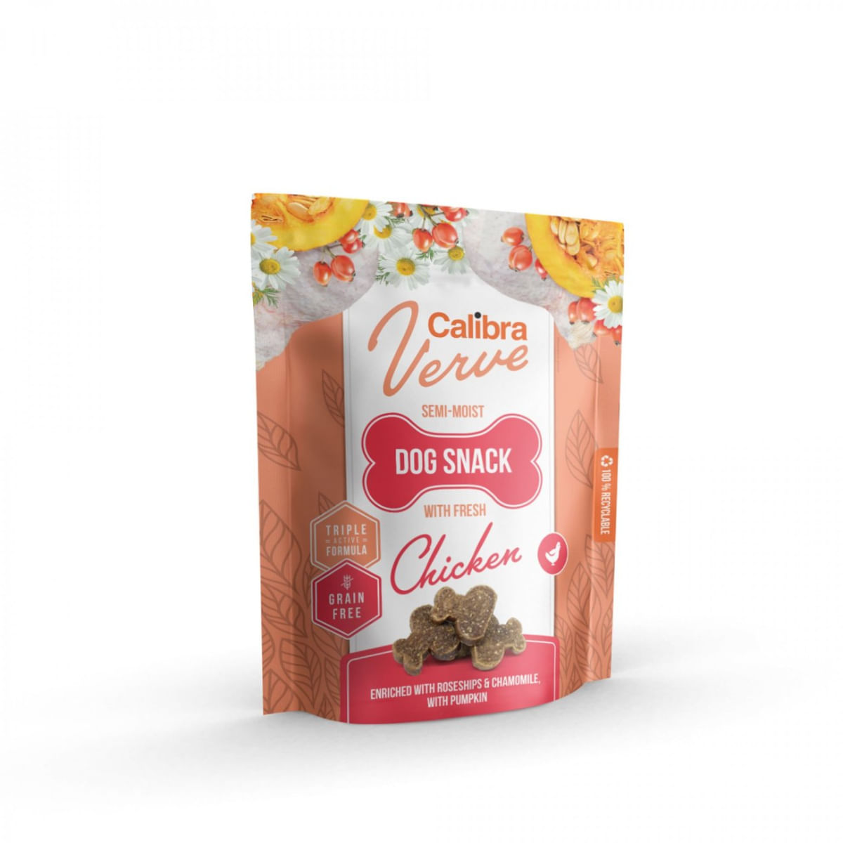 CALIBRA Verve GF Semi-Moist Snack, XS-XL, Pui, punguță recompense fără cereale câini, 150g - 1 | YEO