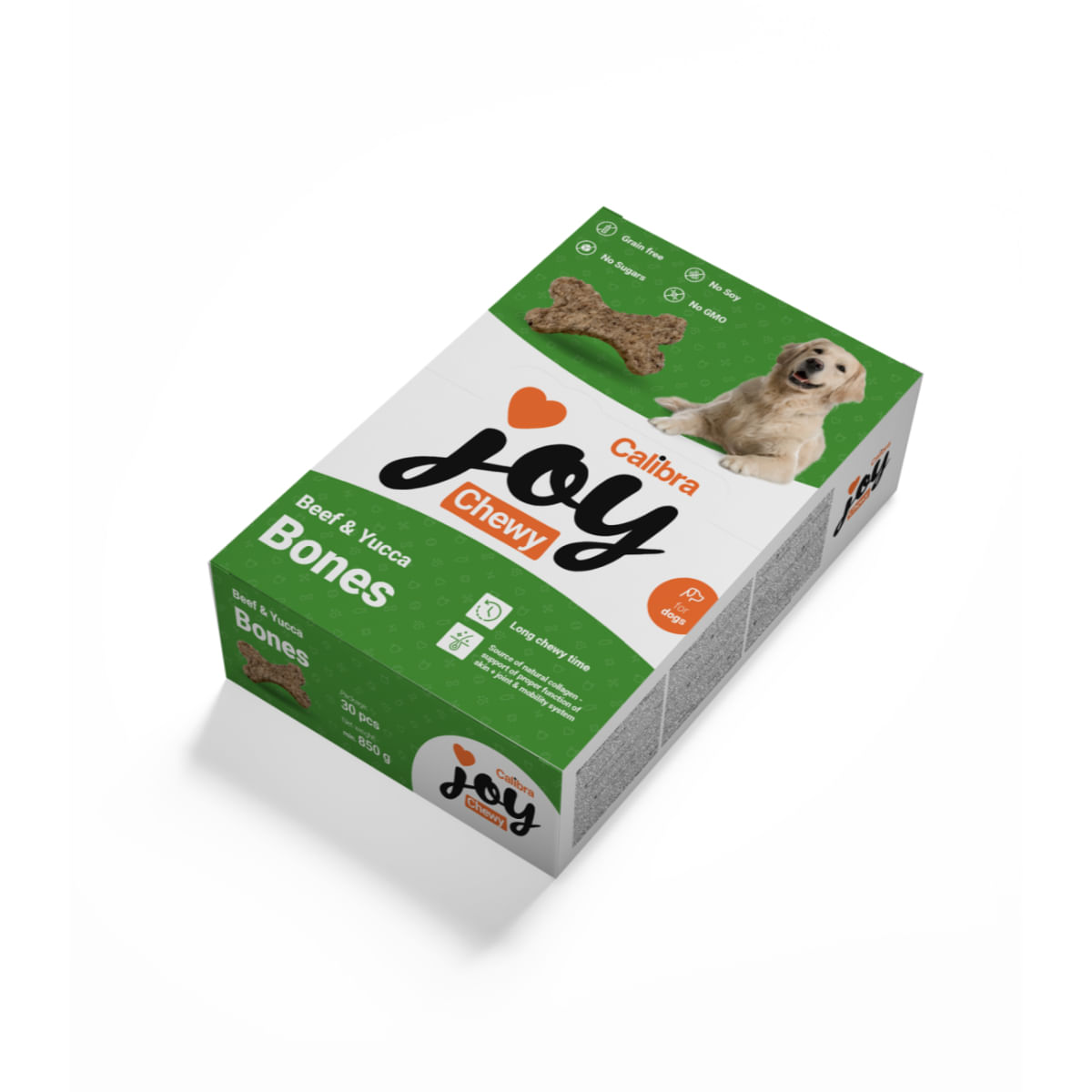 CALIBRA Joy Chewy Bones, XS-XL, Vită, punguță recompense fără cereale câini, 850g - 1 | YEO