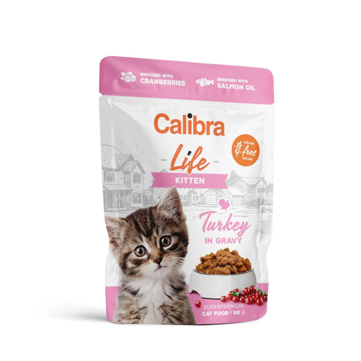 CALIBRA Life Kitten, Curcan, plic hrană umedă fără cereale pisici junior, (în sos), 85g - 1 | YEO