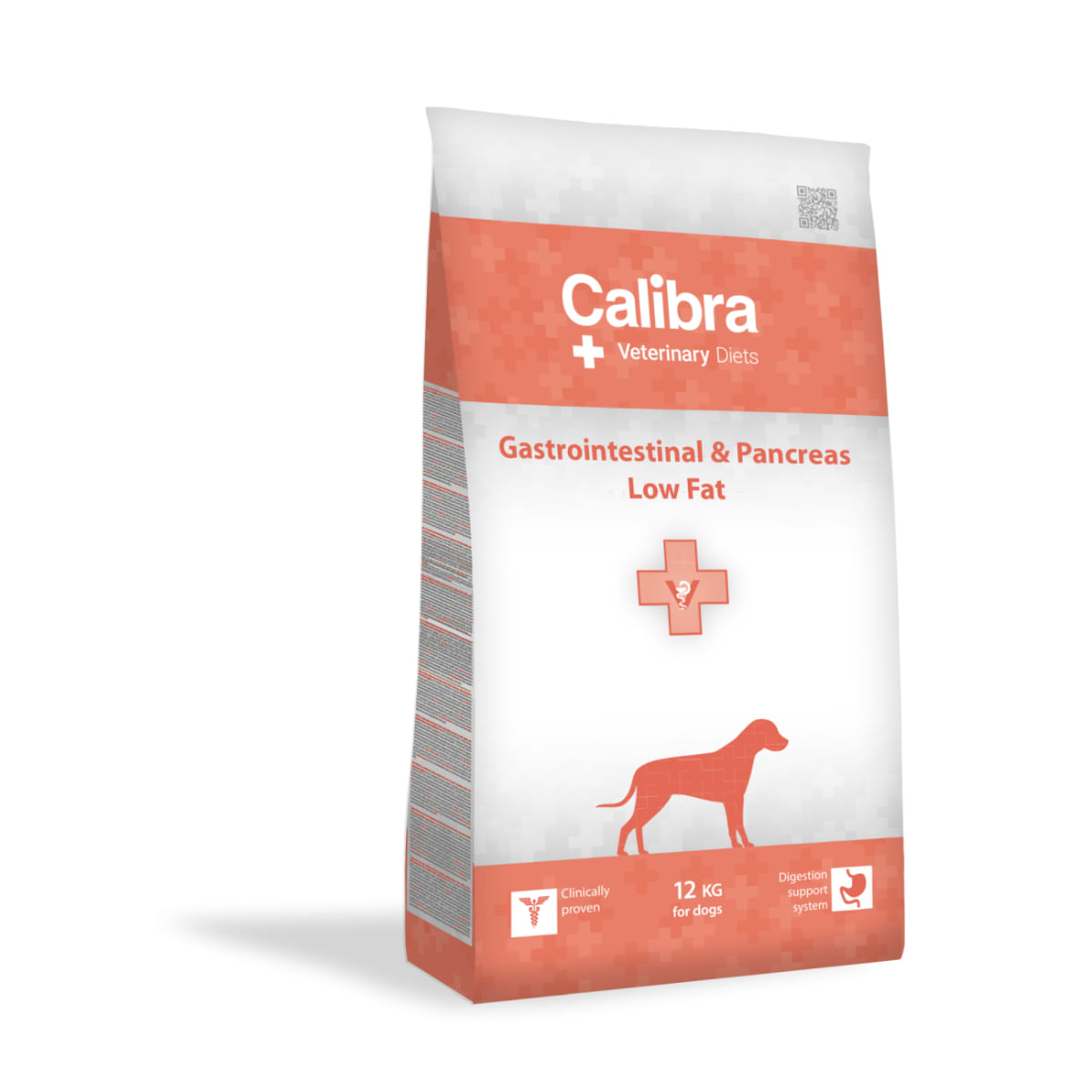 CALIBRA Veterinary Diets Gastrointestinal & Pancreas Low Fat, XS-XL, Somon, dietă veterinară, hrană uscată câini, sistem digestiv, 2kg