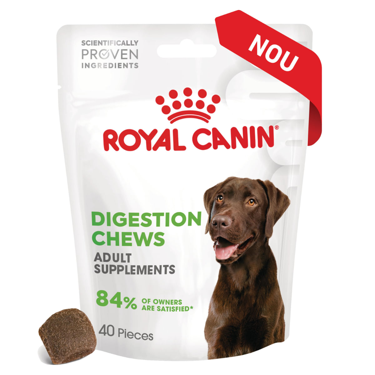 ROYAL CANIN Digestion Chews Adult Supplements, punguță recompense funcționale câini, sistem digestiv, 160g