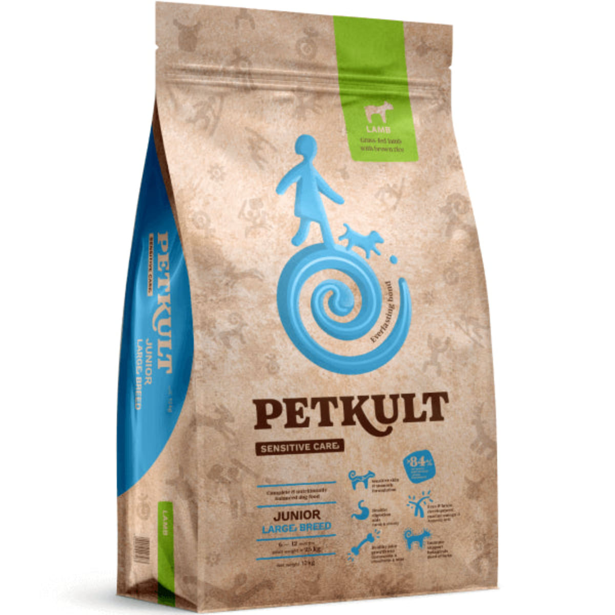 PETKULT Sensitive Care Junior Large Breed, L-XL, Miel, hrană uscată câini junior, alergii, 3kg