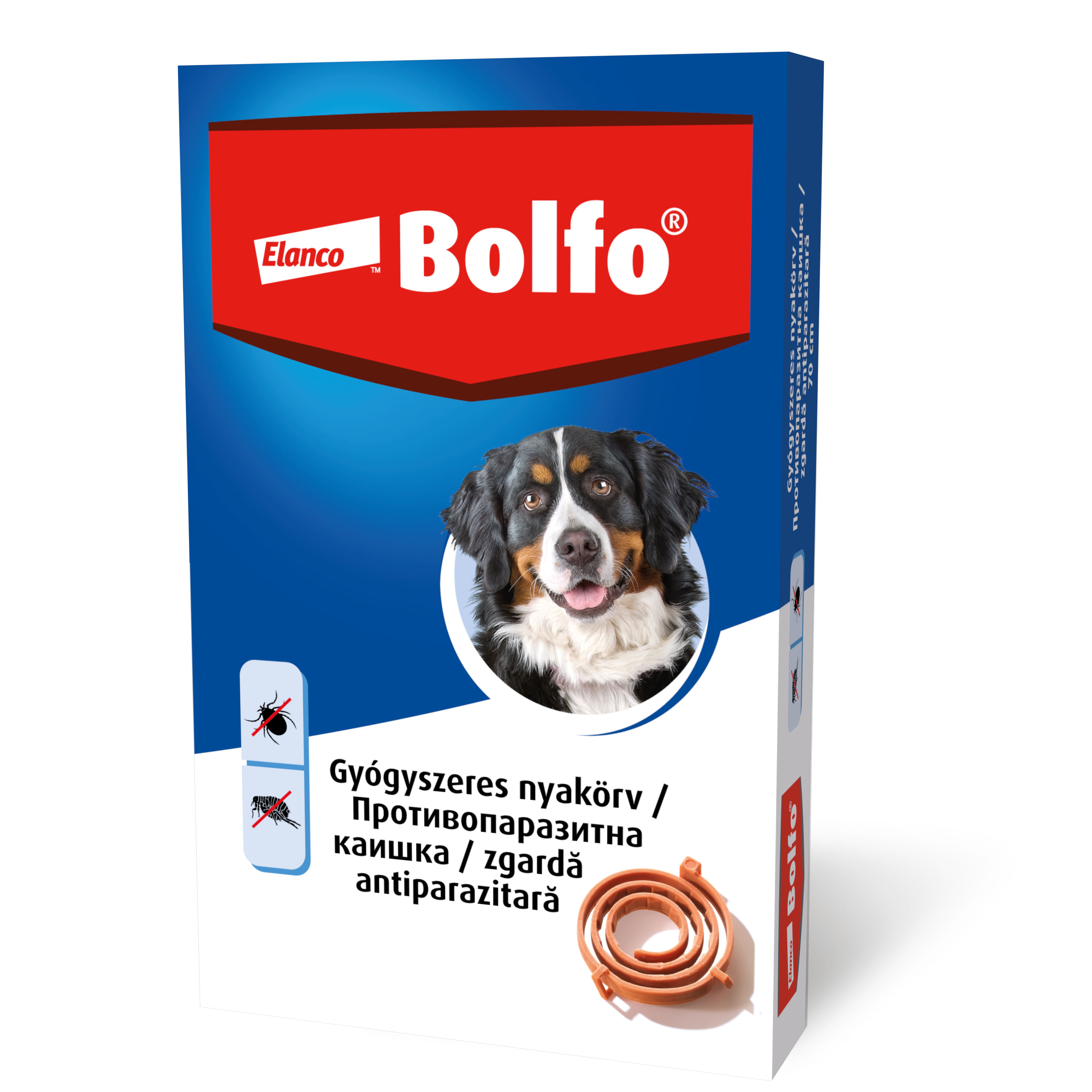 Bolfo Zgarda Antiparazitara Caini, 66 cm
