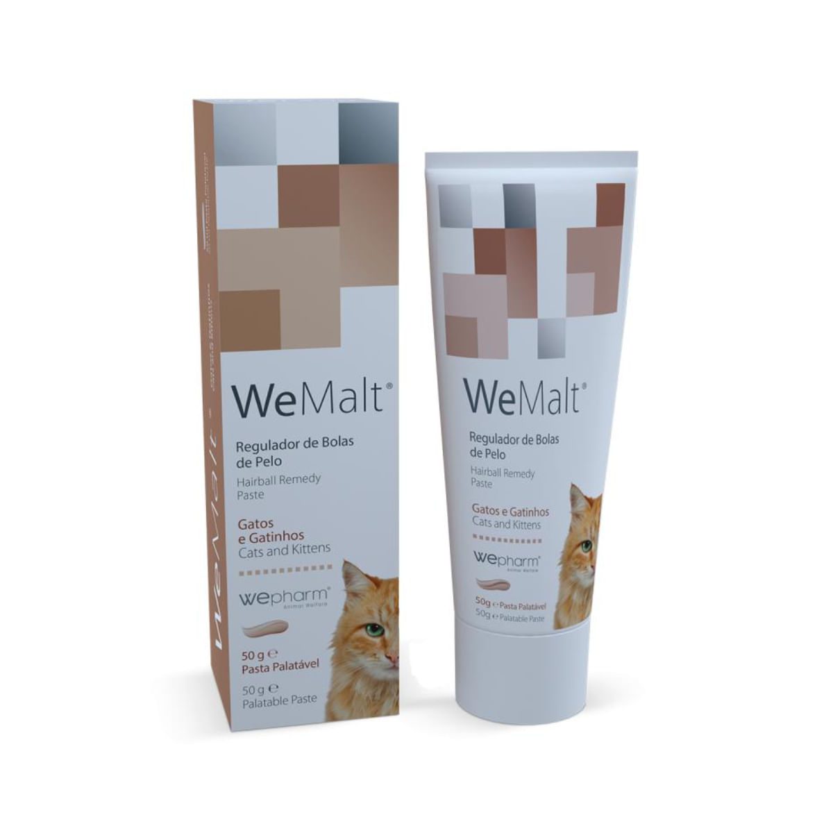 WEPHARM WeMalt, supliment sistem digestiv, limitarea ghemurilor de blană pisici, pastă orală WEPHARM WeMalt, supliment sistem digestiv, limitarea ghemurilor de blană pisici, flacon, 50g pastă orală