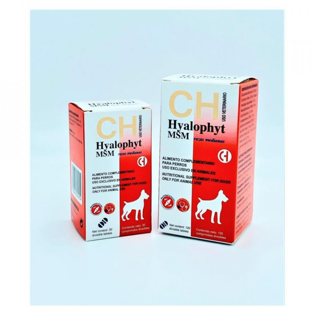 CHEMICAL IBERICA Hyalophyt MSM Medium, supliment sistem articular caini, comprimate CHEMICAL IBERICA Hyalophyt MSM Medium, M, supliment sistem articular caini, cutie, 120 comprimate CHEMICAL IBERICA Hyalophyt MSM Medium, supliment sistem articular caini, comprimate CHEMICAL IBERICA Hyalophyt MSM Medium, M, supliment sistem articular caini, cutie, 120 comprimate