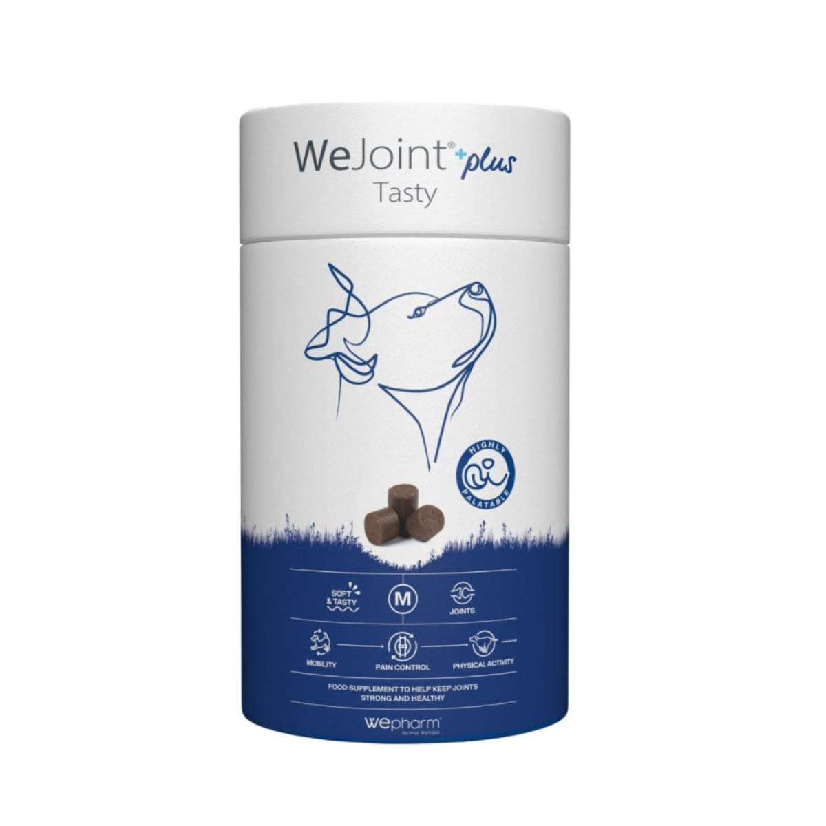 WEPHARM WeJoint Plus Tasty Medium Breeds, supliment sistem articular câini, comprimate masticabile WEPHARM WeJoint Plus Tasty Medium Breeds, M, supliment sistem articular câini, flacon, 30 comprimate masticabile - 1 | YEO