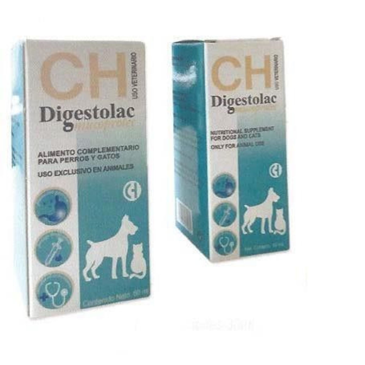 CHEMICAL IBERICA Digestolac, supliment sistem digestiv câini, suspensie orală CHEMICAL IBERICA Digestolac, XS-XL, supliment sistem digestiv câini și pisici, flacon cu aplicator, 30ml suspensie orală