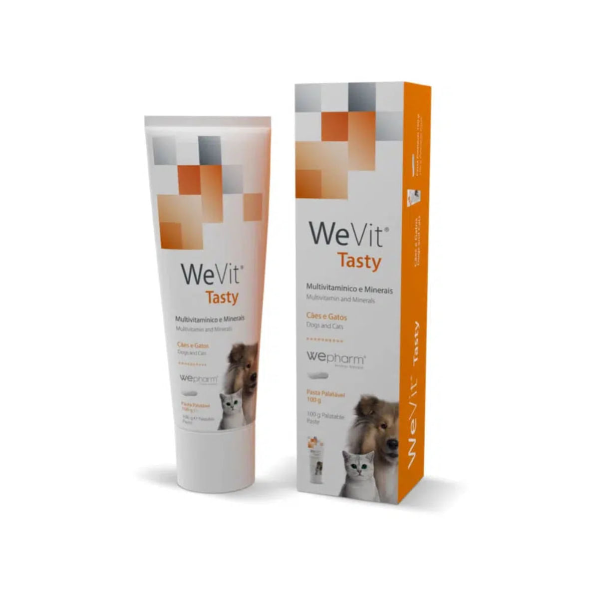 WEPHARM WeVit Tasty, supliment multivitamine câini, pastă orală WEPHARM WeVit Tasty, XS-XL, supliment multivitamine câini și pisici, flacon, 100g pastă orală