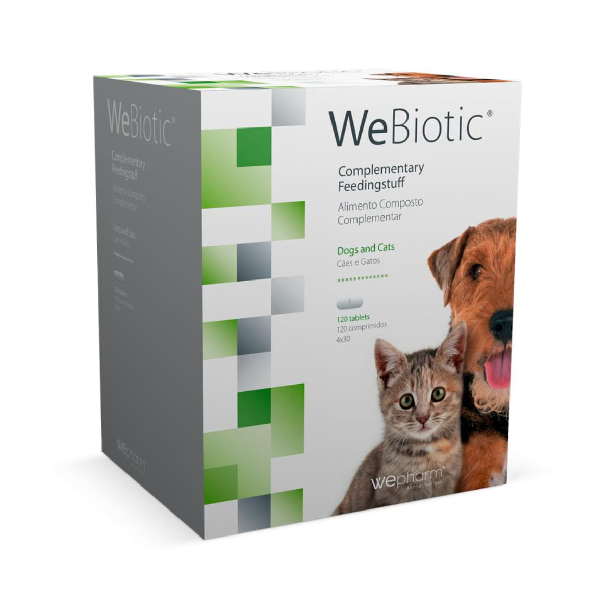 WEPHARM WeBiotic, supliment sistem digestiv câini, comprimate WEPHARM WeBiotic, XS-XL, supliment sistem digestiv câini și pisici, flacon, 120 comprimate