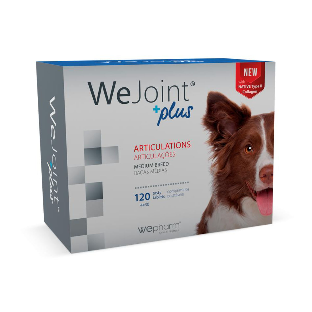 WEPHARM WeJoint Plus Medium Breeds, supliment sistem articular câini, comprimate WEPHARM WeJoint Plus Medium Breeds, M, supliment sistem articular câini, flacon, 120 comprimate - 1 | YEO