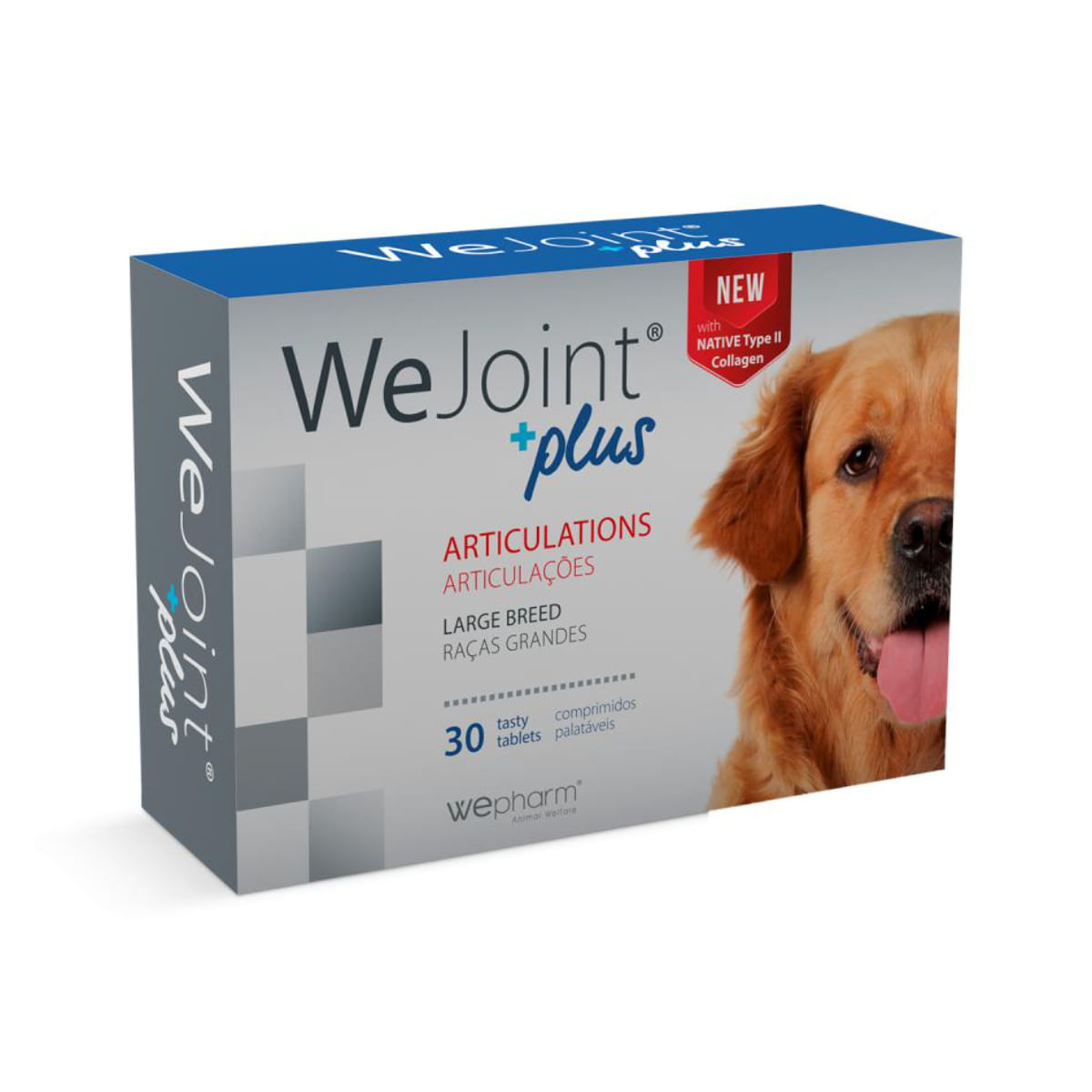 WEPHARM WeJoint Plus Large Breeds, supliment sistem articular câini, comprimate WEPHARM WeJoint Plus Large Breeds, L-XL, supliment sistem articular câini, flacon, 30 comprimate - 1 | YEO