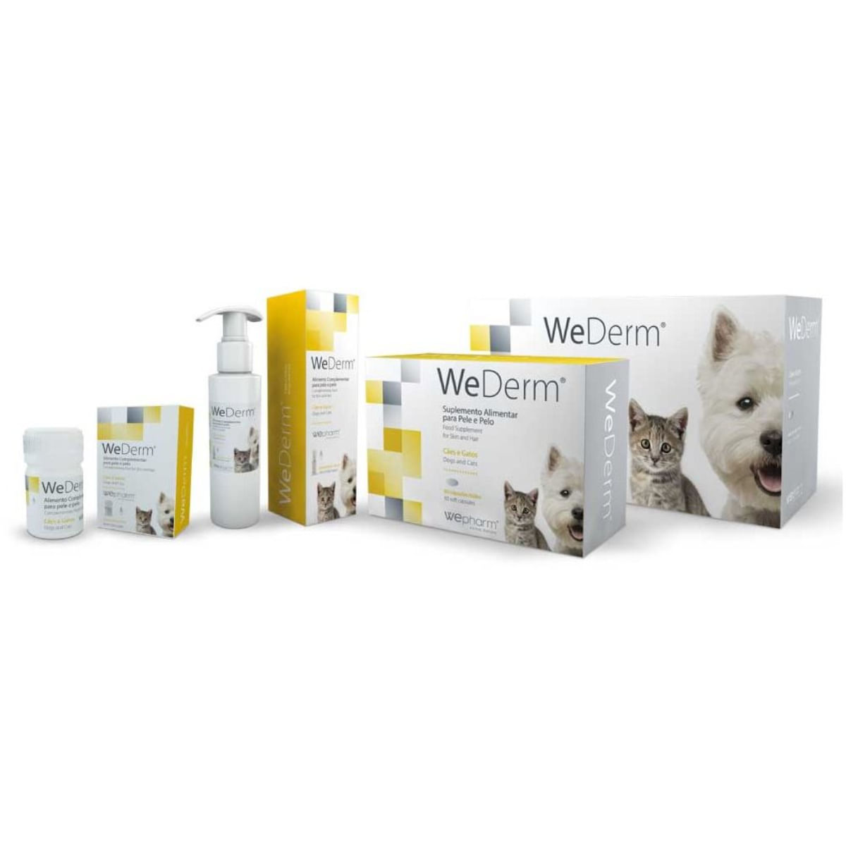 WEPHARM WeDerm, supliment piele &amp; blană câini, suspensie orală WEPHARM WeDerm, XS-XL, supliment piele &amp; blană câini și pisici, flacon cu aplicator, 100ml suspensie orală