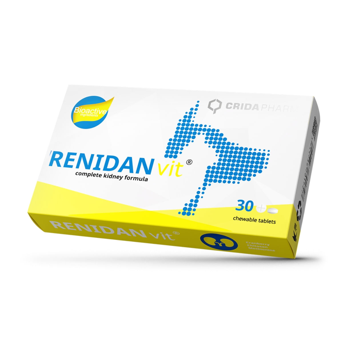 CRIDA PHARM Renidan Vit, supliment sistem renal câini, comprimate masticabile CRIDA PHARM Renidan Vit, XS-XL, supliment sistem renal câini și pisici, cutie, 30 comprimate masticabile