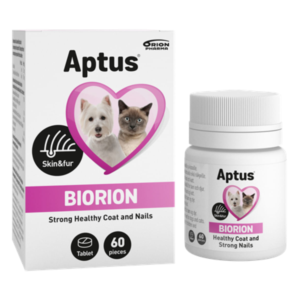 APTUS Biorion Vet, supliment piele & blană câini, comprimate APTUS Biorion Vet, XS-XL, supliment piele & blană câini și pisici, cutie, 60 comprimate