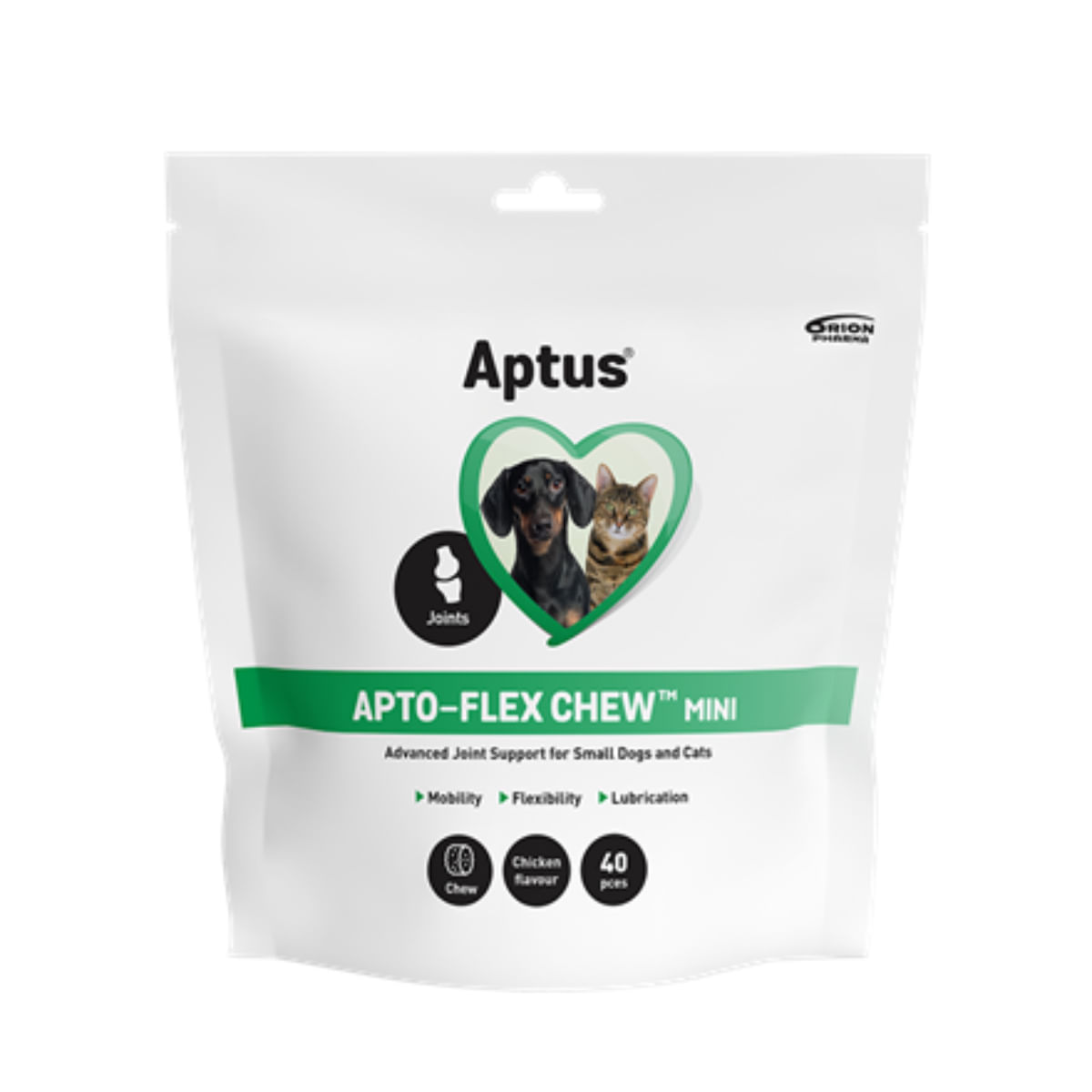 APTUS Apto-Flex Chew Mini, supliment sistem articular câini, comprimate masticabile APTUS Apto-Flex Chew Mini, XS-S, supliment sistem articular câini și pisici, cutie, 40 comprimate masticabile - 1 | YEO