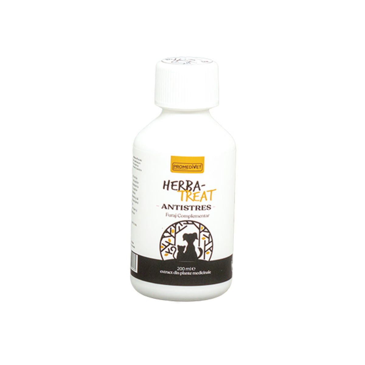PROMEDIVET Herba-Treat Antistres, supliment sistem nervos & calmante câini, suspensie orală PROMEDIVET Herba-Treat Antistres, XS-XL, supliment sistem nervos & calmante câini și pisici, flacon, 200ml suspensie orală