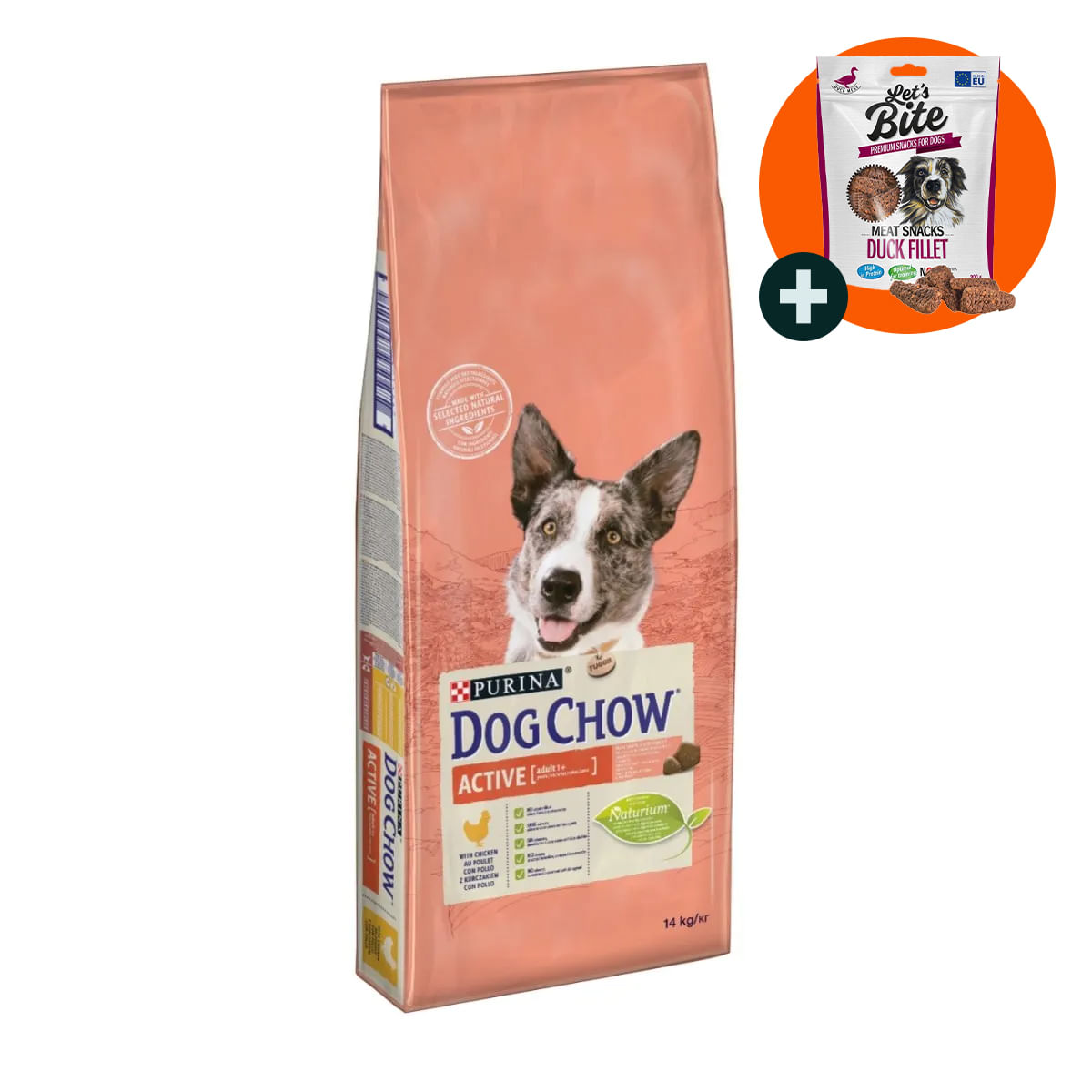 PURINA Dog Chow Adult Active, Pui, hrană uscată câini, activitate intensă, 14kg - 1 | YEO