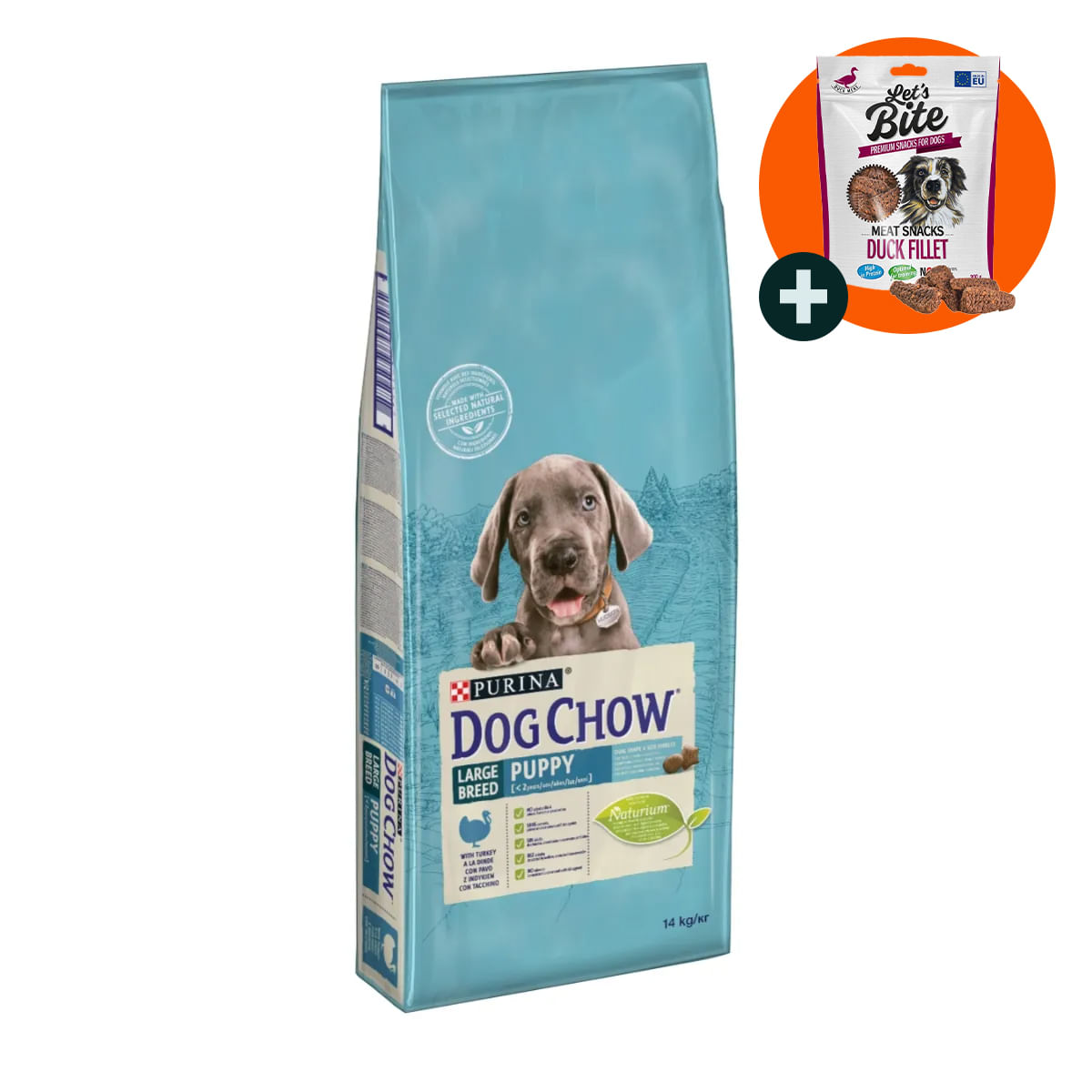 PURINA Dog Chow Puppy L-XL, Curcan, hrană uscată câini junior, 14kg - 1 | YEO