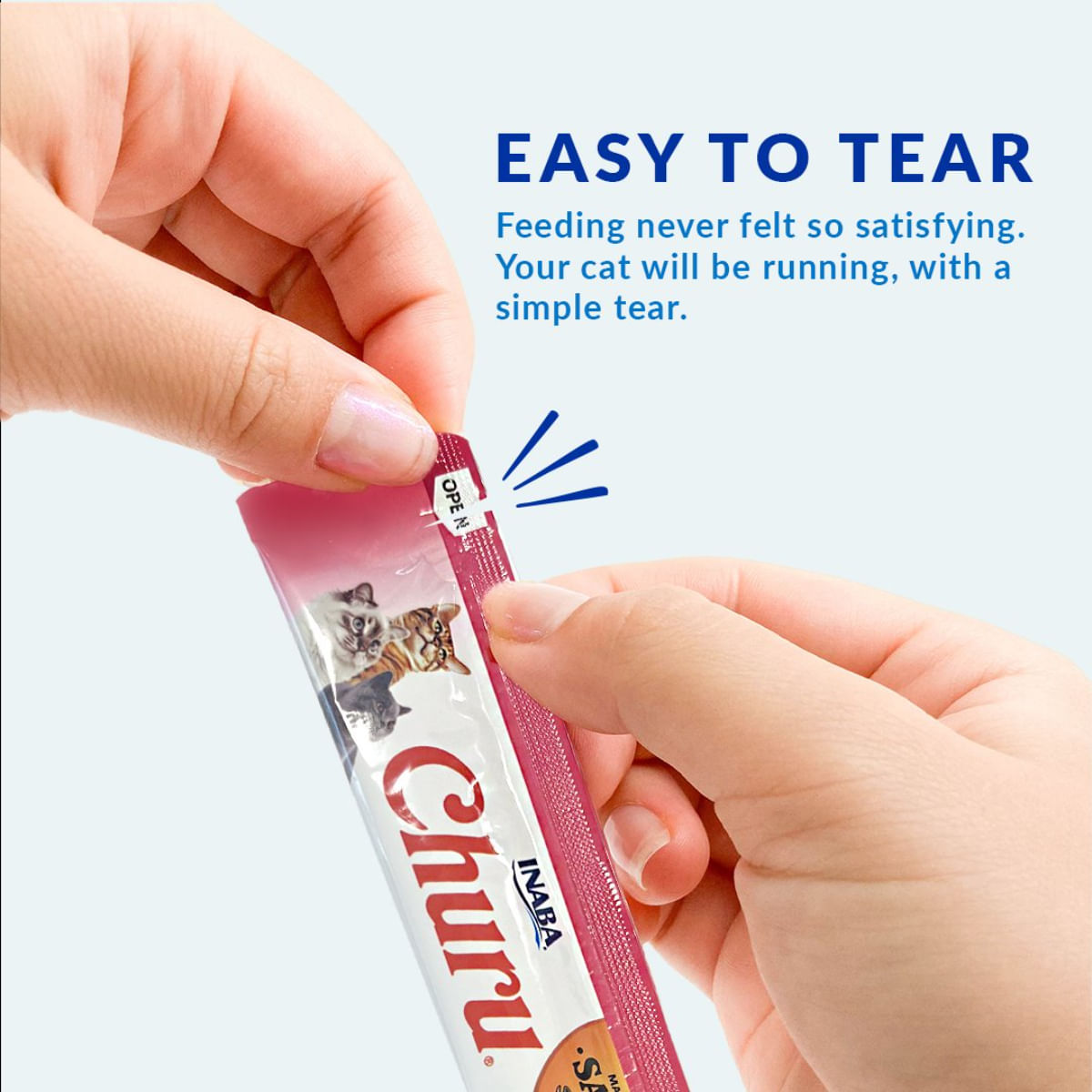 INABA Churu Creamy Senior, Ton, plic recompense fără cereale pisici senior, (piure), 56g