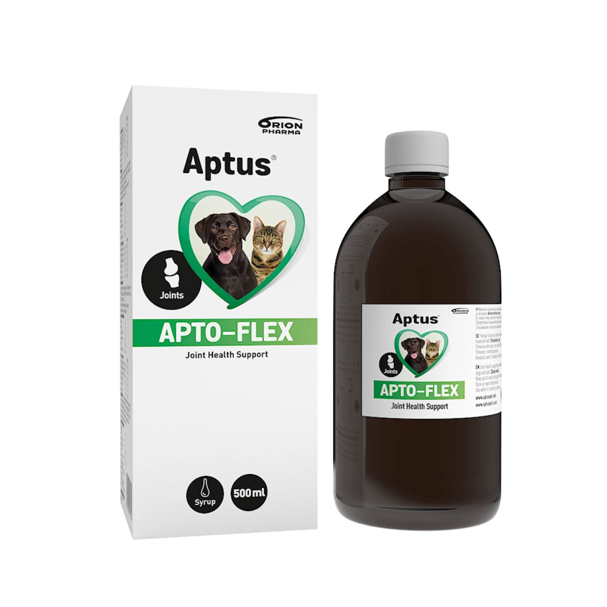 APTUS Apto-Flex, supliment sistem articular câini, suspensie orală APTUS Apto-Flex, XS-XL, supliment sistem articular câini și pisici, flacon, 500ml suspensie orală - 1 | YEO