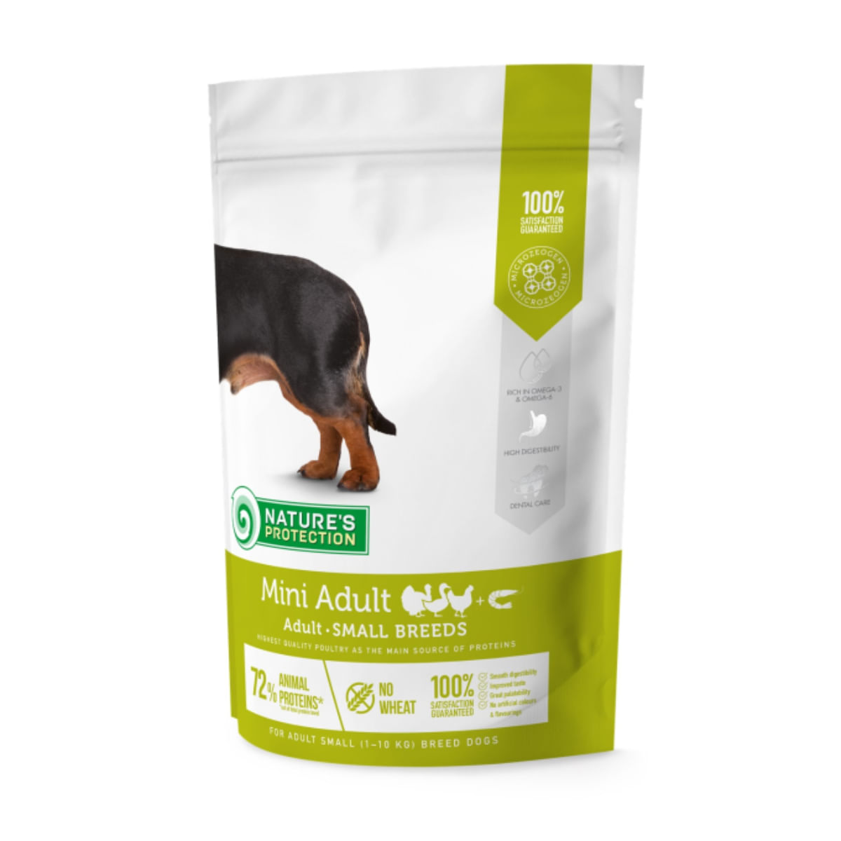 NATURES PROTECTION Mini Adult, XS-S, Pui și Krill, hrană uscată câini, 2kg - 1 | YEO