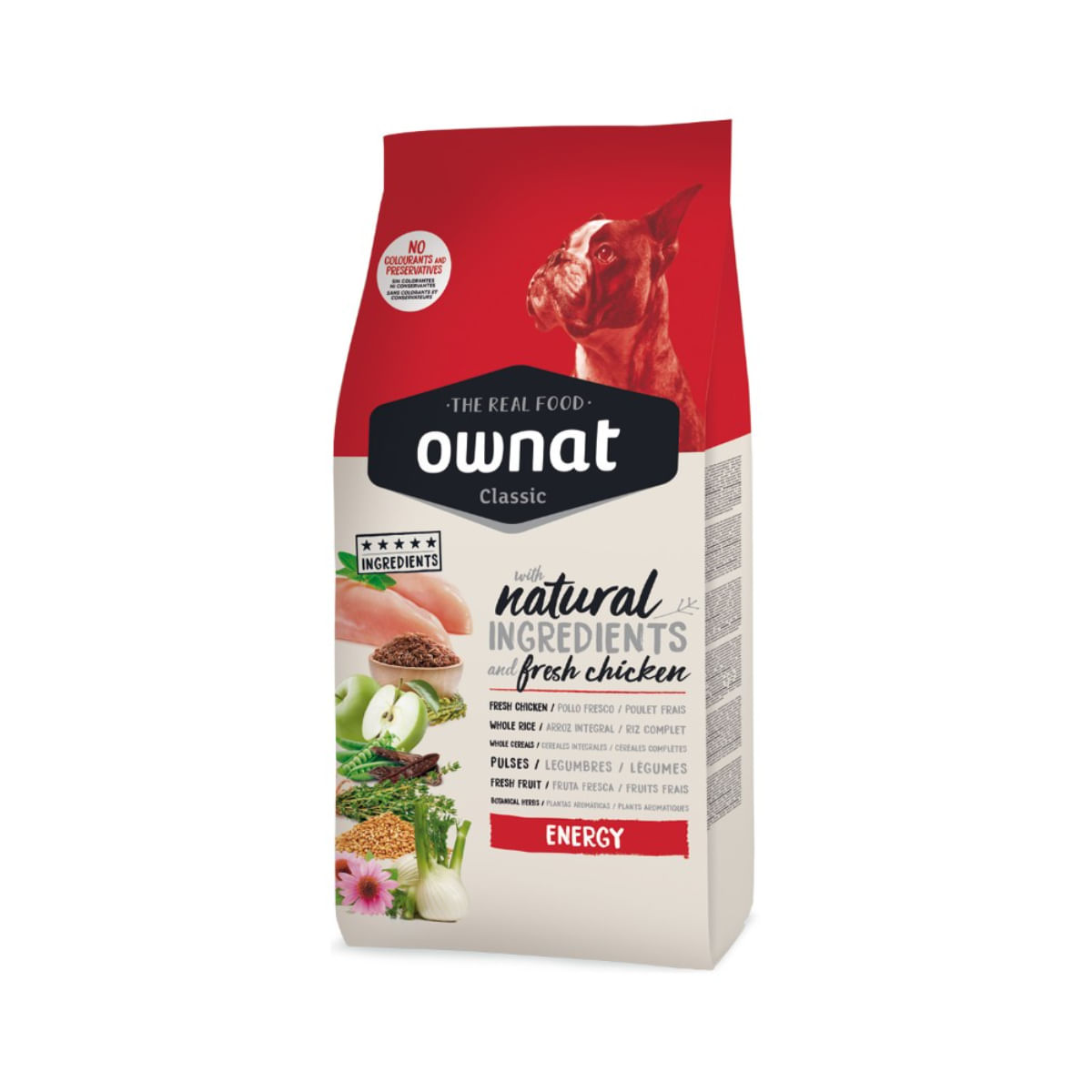 OWNAT Classic Energy, XS-XL, Pui și Mere, hrană uscată câini, activitate intensă, 20kg - 1 | YEO