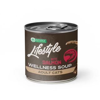 NATURES PROTECTION Lifestyle Sterilised Soup, Somon, conservă hrană umedă pisici sterilizate, (topping), 140g