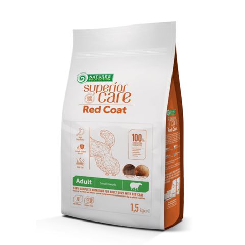 NATURES PROTECTION Superior Care Red Coat Small & Mini Breed, XS-S, Miel, hrană uscată fără cereale câini, 1.5kg