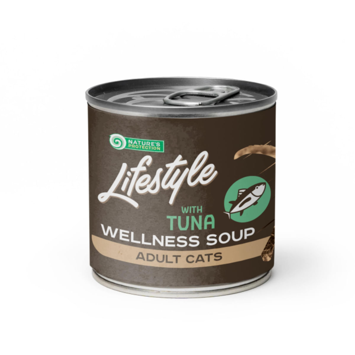 NATURES PROTECTION Lifestyle Sensitive Digestion Soup, Ton, conservă hrană umedă monoproteică pisici, sistem digestiv, (topping), 140g