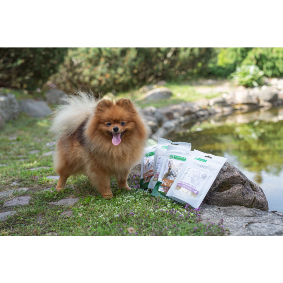 NATURES PROTECTION Superior Care Rabbit Heart Bites, XS-XL, Iepure și Inimă, punguță recompense câini, 75g