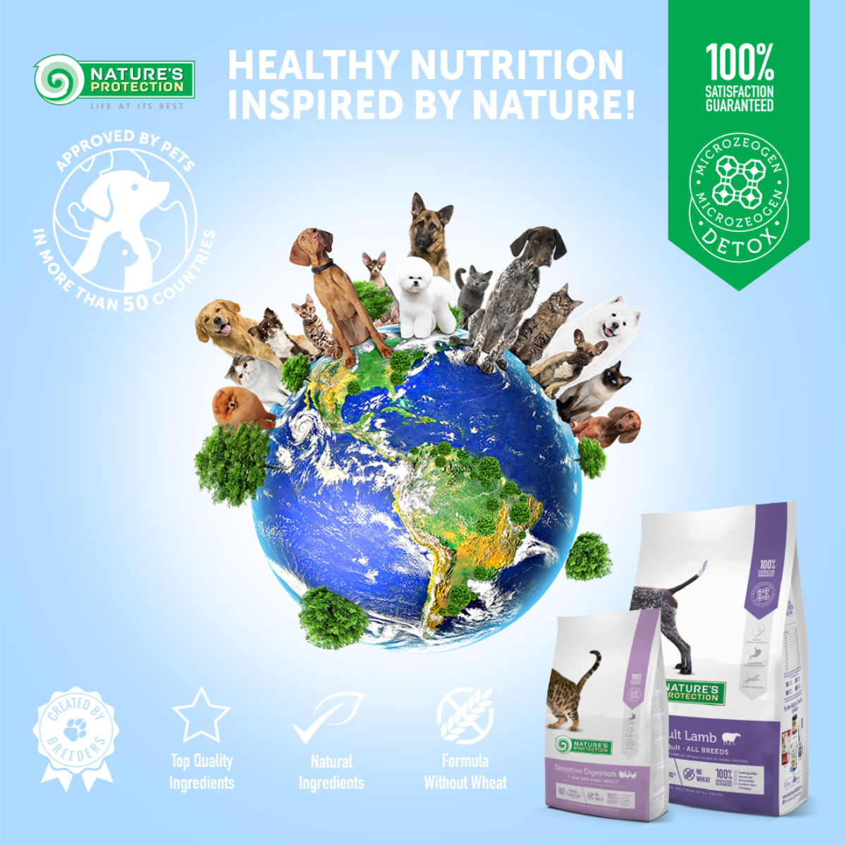 NATURES PROTECTION, XS-XL, Miel, hrană uscată câini, 12kg - 3 | YEO