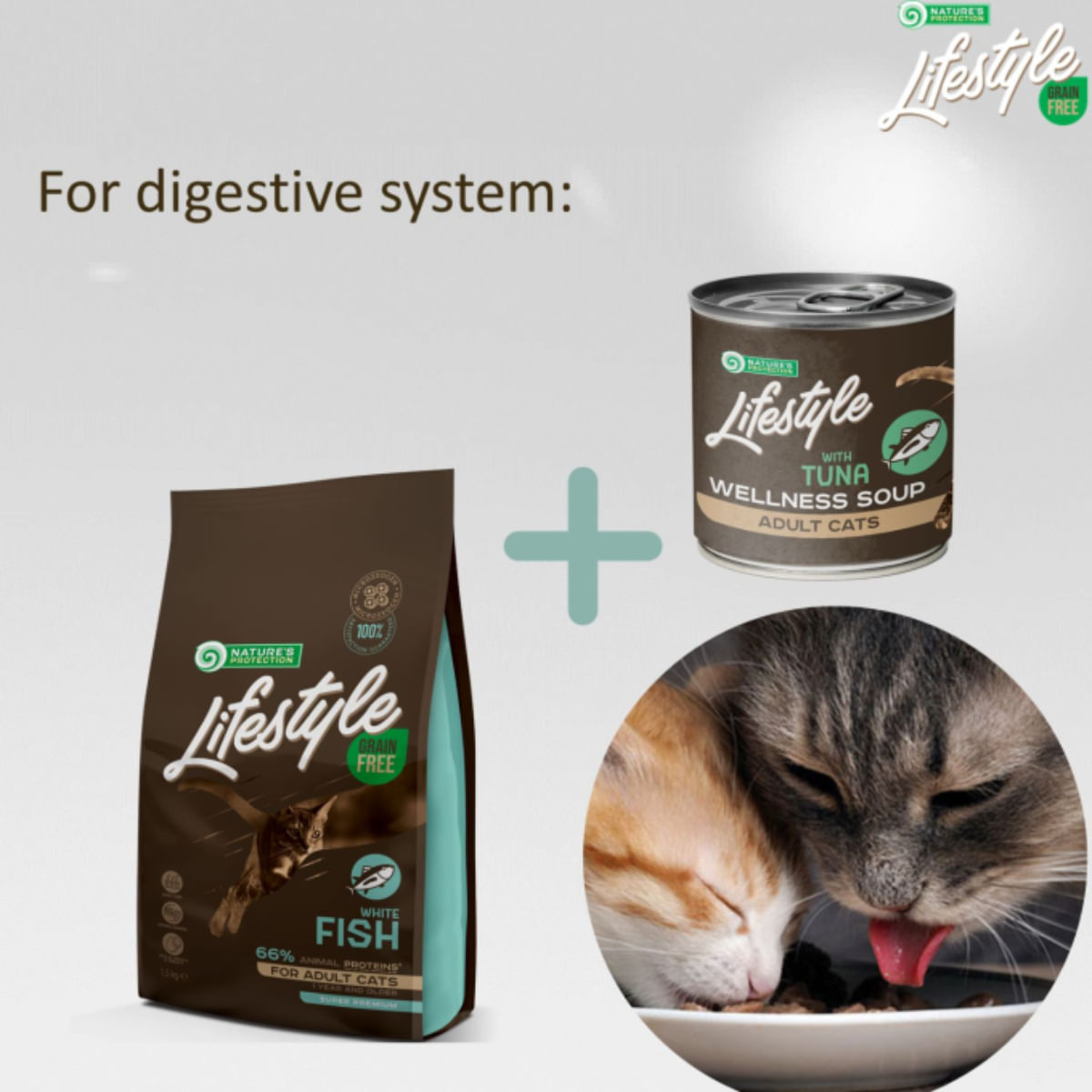 NATURES PROTECTION Lifestyle Sensitive Digestion Soup, Ton, conservă hrană umedă monoproteică pisici, sistem digestiv, (topping), 140g