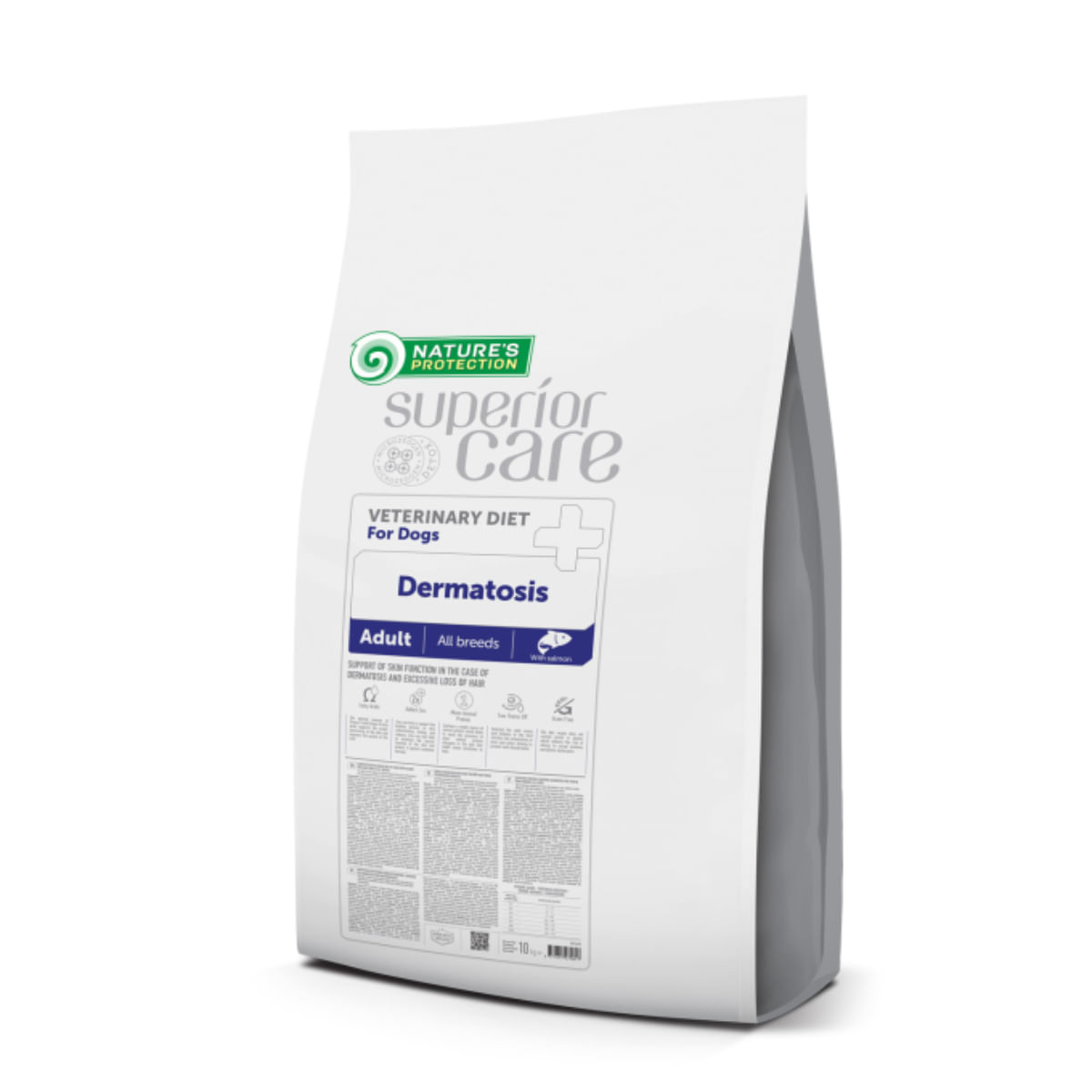NATURES PROTECTION Superior Care Veterinary Diet Dermatosis, XS-XL, Somon, dietă veterinară, hrană uscată monoproteică câini, piele & blană, 10kg - 2 | YEO