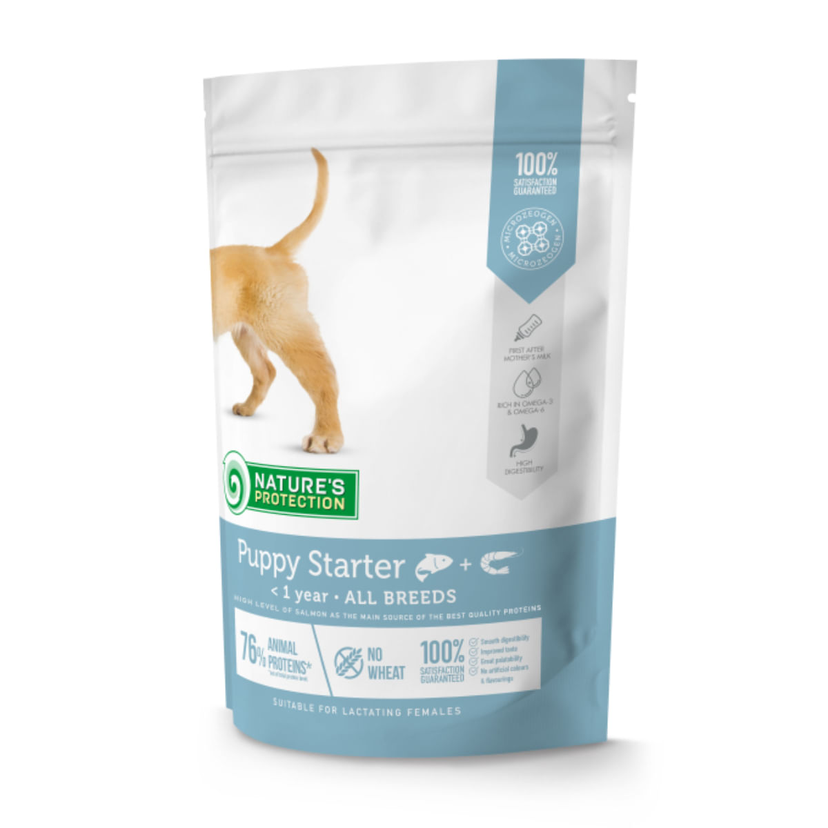 NATURES PROTECTION Puppy Starter, XS-XL, Somon și Krill, hrană uscată câini junior, 18kg - 1 | YEO