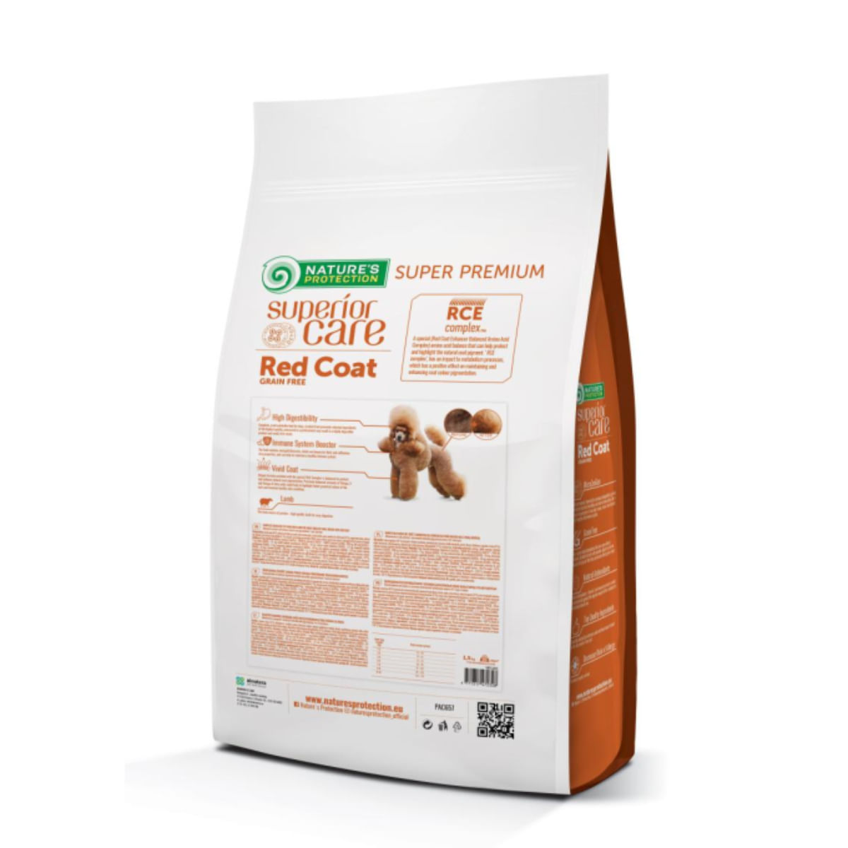 NATURES PROTECTION Superior Care Red Coat Small &amp; Mini Breed, XS-S, Miel, hrană uscată fără cereale câini, 10kg