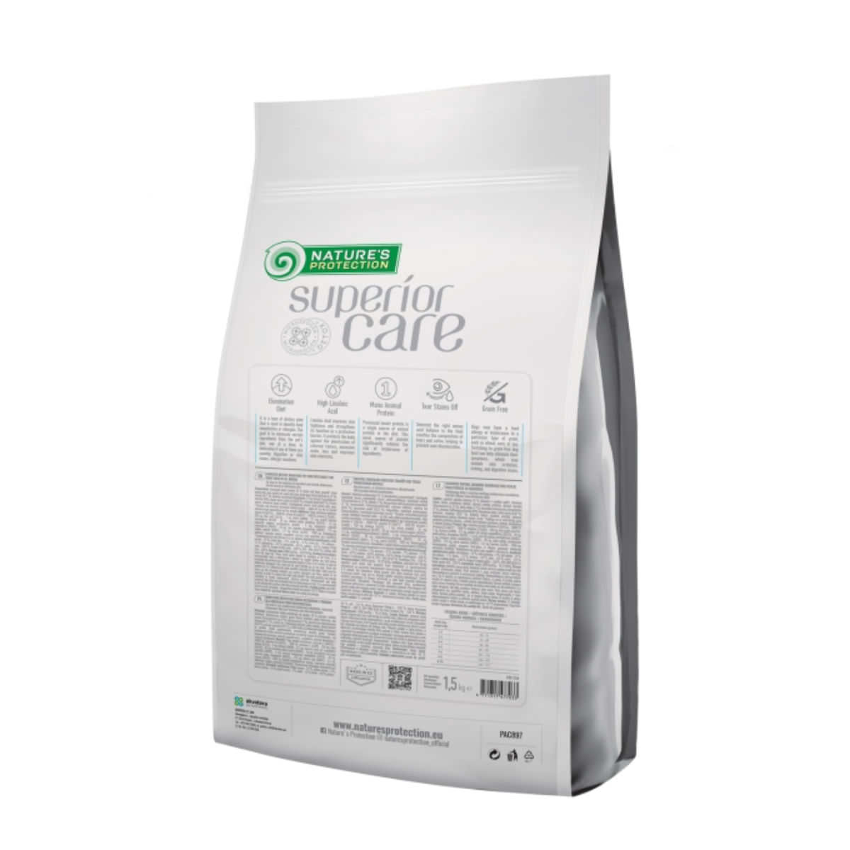 NATURES PROTECTION Superior Care Veterinary Diet Hypoallergenic, XS-XL, Insecte, dietă veterinară, hrană uscată monoproteică câini, alergii, 1.5kg - 2 | YEO