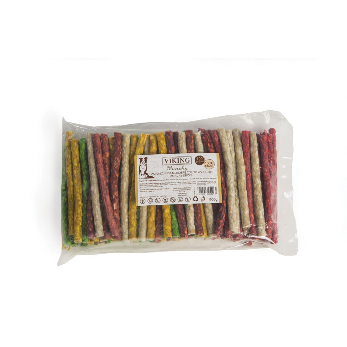 LEOPET Viking Munchy Sticks, XS-XL, Vită, punguță recompense câini, 900g - 1 | YEO
