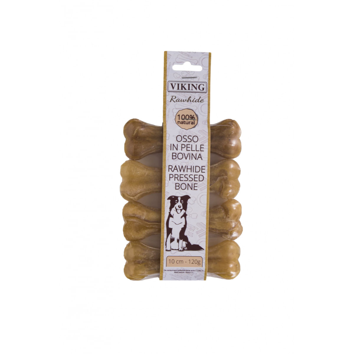 LEOPET Viking Os Piele Presata, M, Vită, punguță recompense fără cereale câini, 120g - 1 | YEO