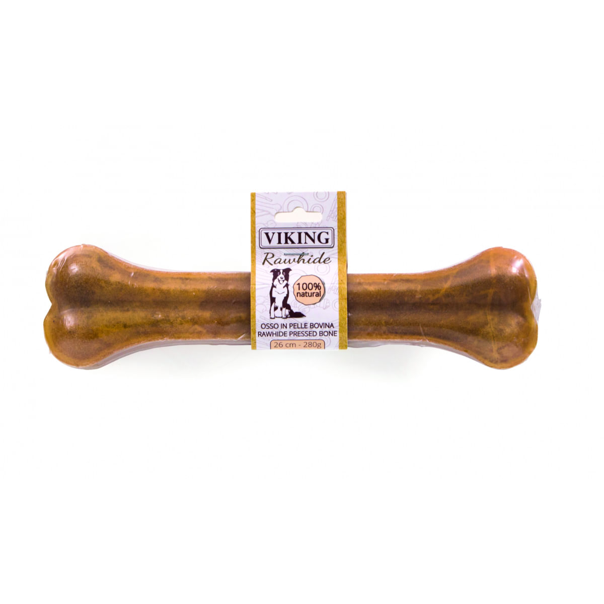 LEOPET Viking Os Piele Presata, L-XL, Vită, punguță recompense fără cereale câini, 280g - 1 | YEO