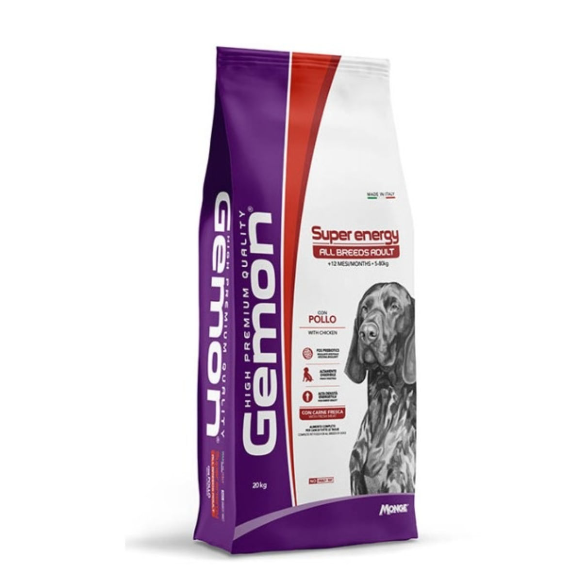 GEMON Super Energy, XS-XL, Pui, hrană uscată câini, activitate intensă, 20kg - 1 | YEO
