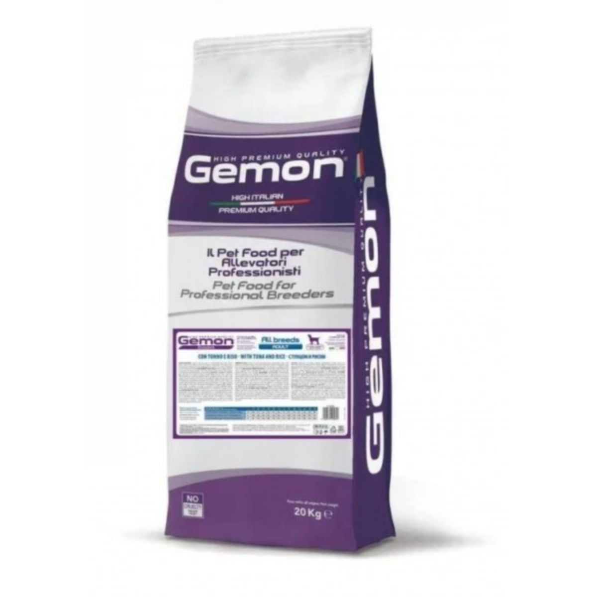 GEMON Breeders, XS-XL, Ton și Orez, hrană uscată câini, 20kg