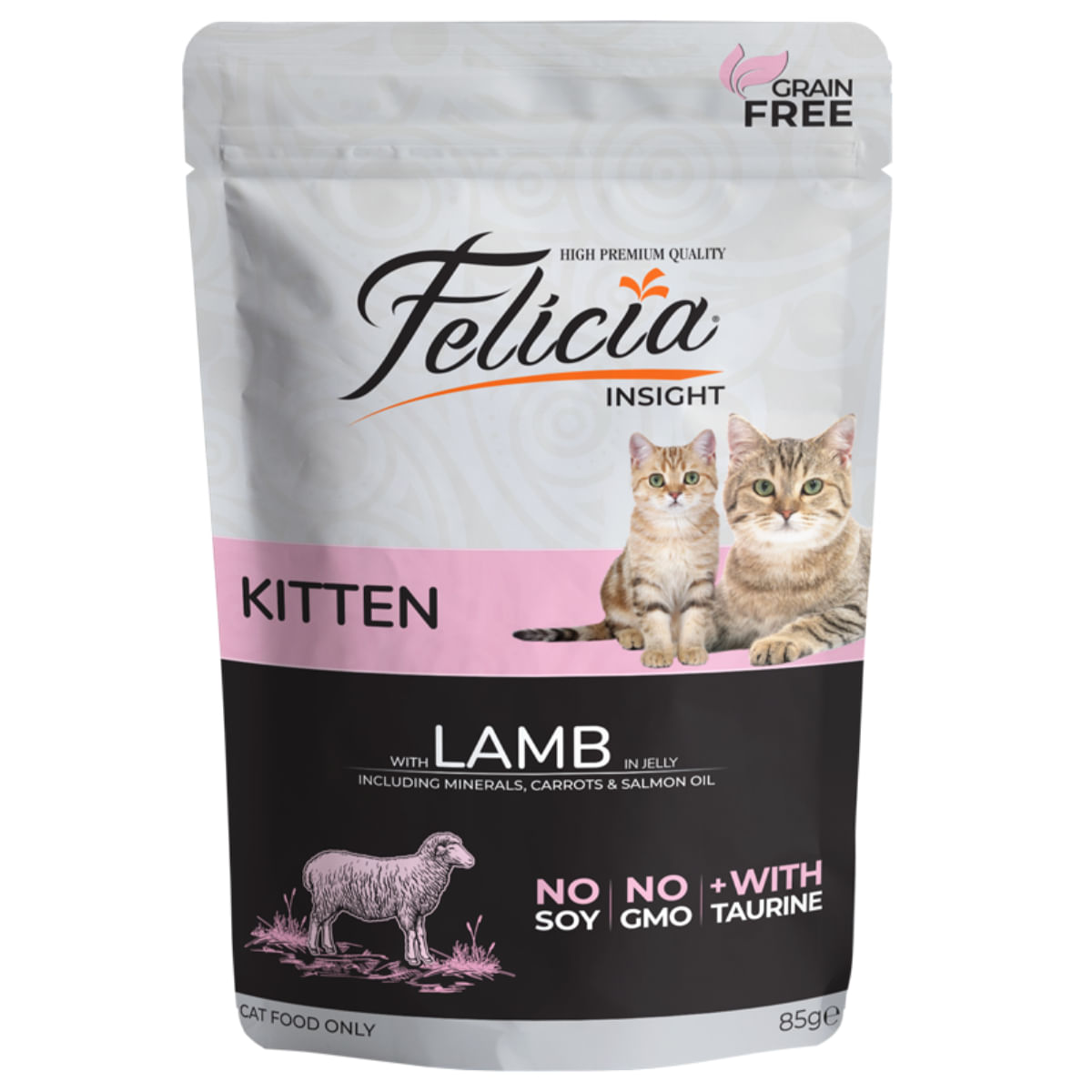 FELICIA Kitten, Miel, plic hrană umedă fără cereale pisici junior, (în aspic), 85g - 1 | YEO